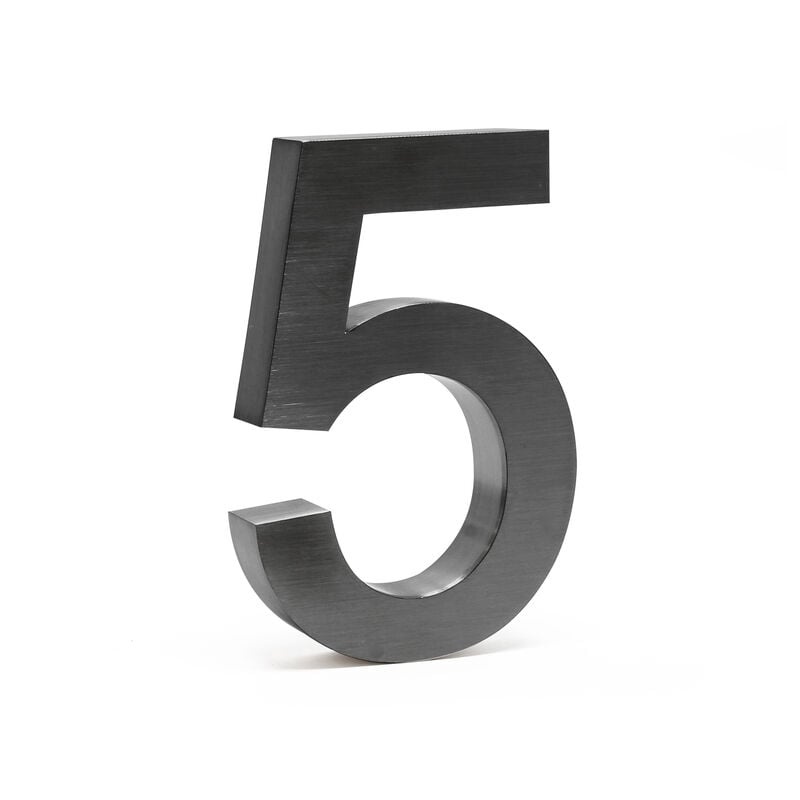 Número de casa '5' 3D antracita 20cm Arial Resistente intemperie y corrosión Material montaje
Número de casa '5' 3D antracita 20cm Arial Resistente intemperie y corrosión Material montaje