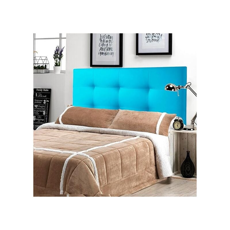 Cabecero de Cama tapizado en Polipiel Mod.TENNESSEE, Acolchado de Espuma para Cama de Niño, Juvenil y Matrimonio (70 cm. Alto) (90X70, Turquesa)
Cabecero de Cama tapizado en Polipiel Mod.TENNESSEE, Acolchado de Espuma para Cama de Niño, Juvenil y Matrimonio (70 cm. Alto) (90X70, Turquesa)