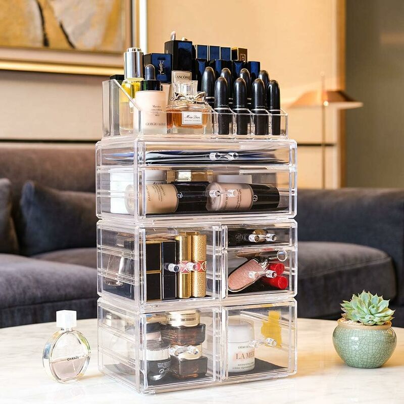Organizador de cosméticos acrílico con 5 cajones, organizador de cosméticos para maquillaje y joyas, 26,2 x 17,5 x 16 cm
Organizador de cosméticos acrílico con 5 cajones, organizador de cosméticos para maquillaje y joyas, 26,2 x 17,5 x 16 cm