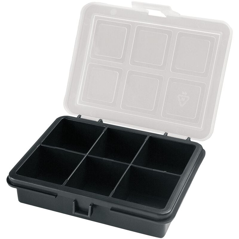 Organizador de plástico con 6 compartimentos L 120 x P 100 x H28 mm