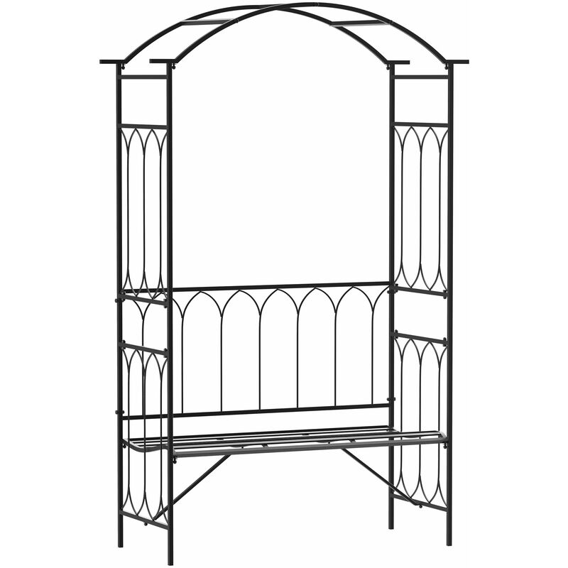 Outsunny - Arco de Jardín con Banco de metal para Plantas Trepadoras Rosales 115x50x203 cm - Negro
Outsunny - Arco de Jardín con Banco de metal para Plantas Trepadoras Rosales 115x50x203 cm - Negro