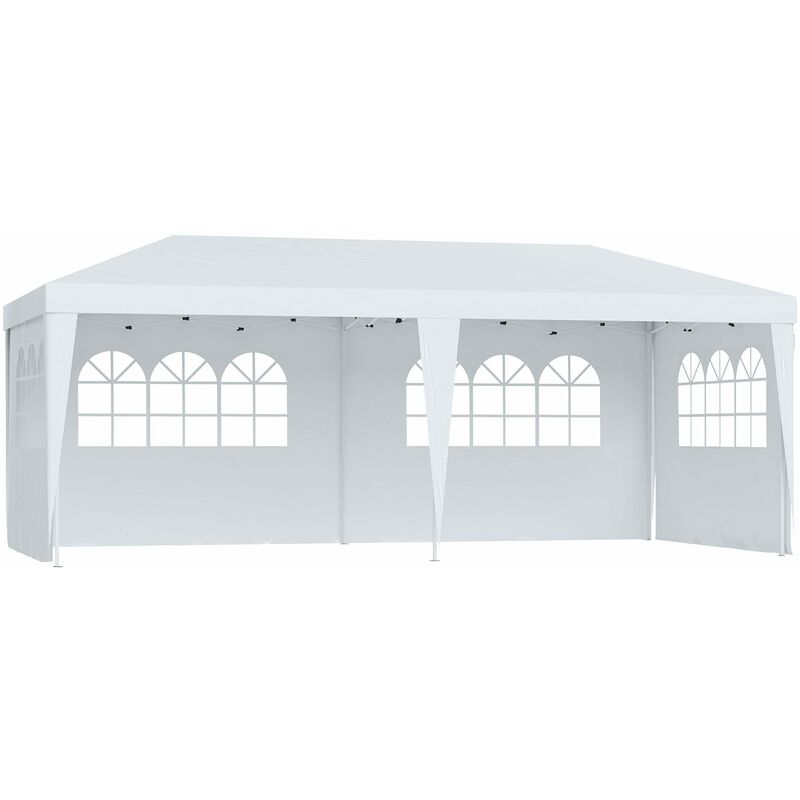Outsunny - Carpa Pabellon Plegable 4 Paneles Ventanas Poliester Impermeable 5,91x2,97x2,55 m - Blanco
Outsunny - Carpa Pabellon Plegable 4 Paneles Ventanas Poliester Impermeable 5,91x2,97x2,55 m - Blanco