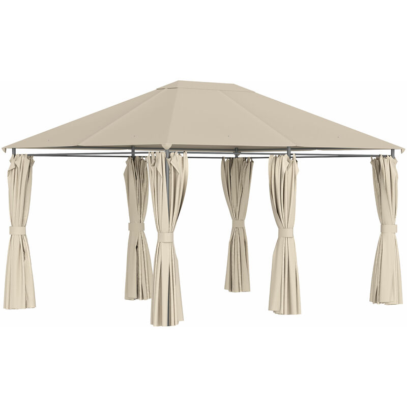 Cenador con Techo al Aire Libre Cenador Impermeable Exterior con Pared Lateral - Caqui - Outsunny
Cenador con Techo al Aire Libre Cenador Impermeable Exterior con Pared Lateral - Caqui - Outsunny