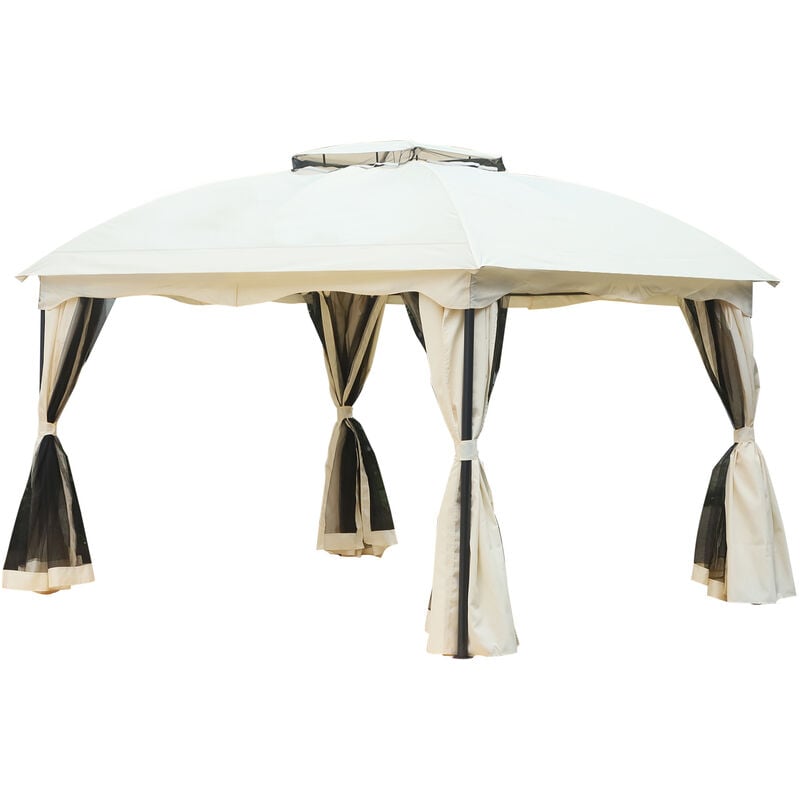 Outsunny - Cenador con Techo Gazebo Pabellón Exterior 3x3.65x2.82m con Pared Lateral - Crema
Outsunny - Cenador con Techo Gazebo Pabellón Exterior 3x3.65x2.82m con Pared Lateral - Crema