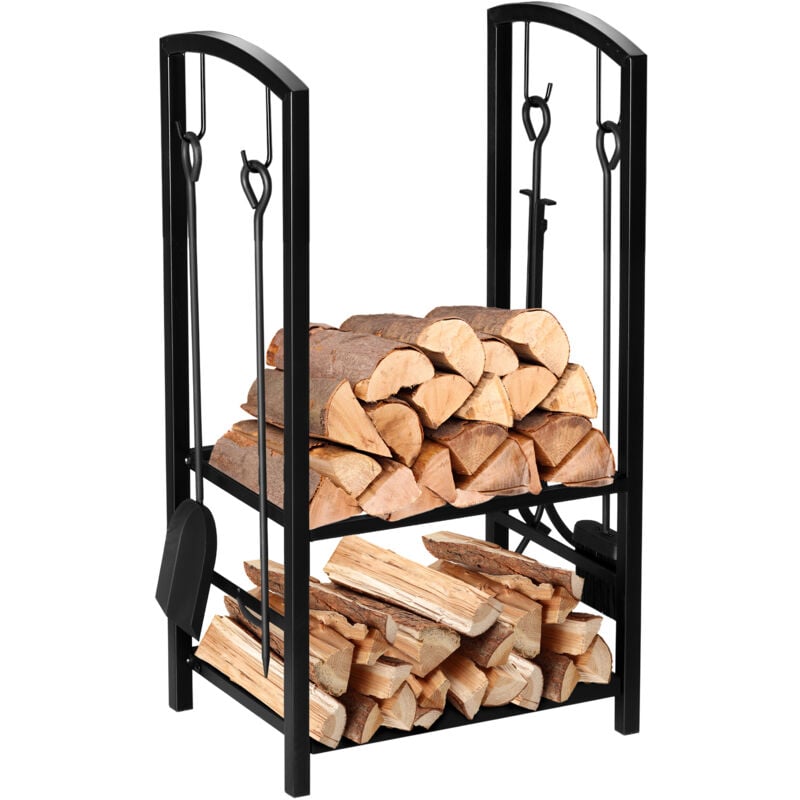 Outsunny - Estante para Leña de Chimenea Metálico con 4 Herramientas Leñero con 2 Estantes para Interior y Exterior Carga Máx. 100 kg 40x30x74,5 cm
Outsunny - Estante para Leña de Chimenea Metálico con 4 Herramientas Leñero con 2 Estantes para Interior y Exterior Carga Máx. 100 kg 40x30x74,5 cm
