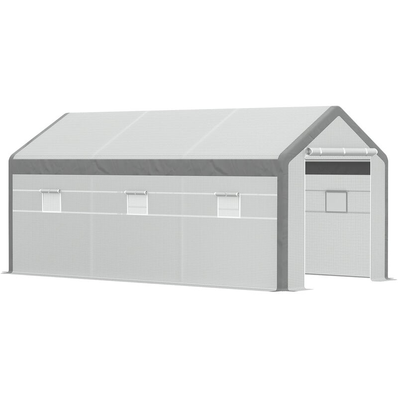 Outsunny - Invernadero de Jardín 600x300x280 cm Caseta para Cultivo de Plantas Blanco - Blanco
Outsunny - Invernadero de Jardín 600x300x280 cm Caseta para Cultivo de Plantas Blanco - Blanco