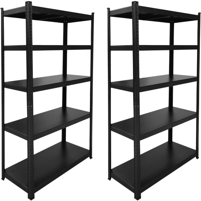 Pack 2 Estanterías Modulares Negras con 5 Baldas Ajustables 180x90x40cm 875Kg 7house
Pack 2 Estanterías Modulares Negras con 5 Baldas Ajustables 180x90x40cm 875Kg 7house
