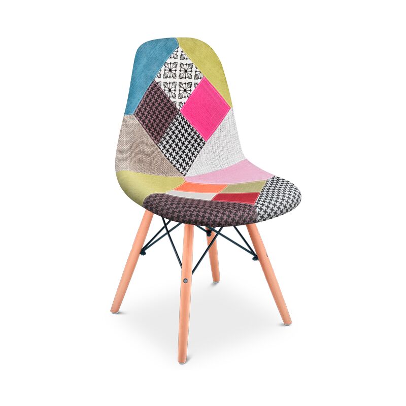 Pack 2 sillas de comedor, diseño patchwork tapizado, sillas tower para salon, cocina, oficina o terraza, patas madera de haya, estilo retro,
Pack 2 sillas de comedor, diseño patchwork tapizado, sillas tower para salon, cocina, oficina o terraza, patas madera de haya, estilo retro,