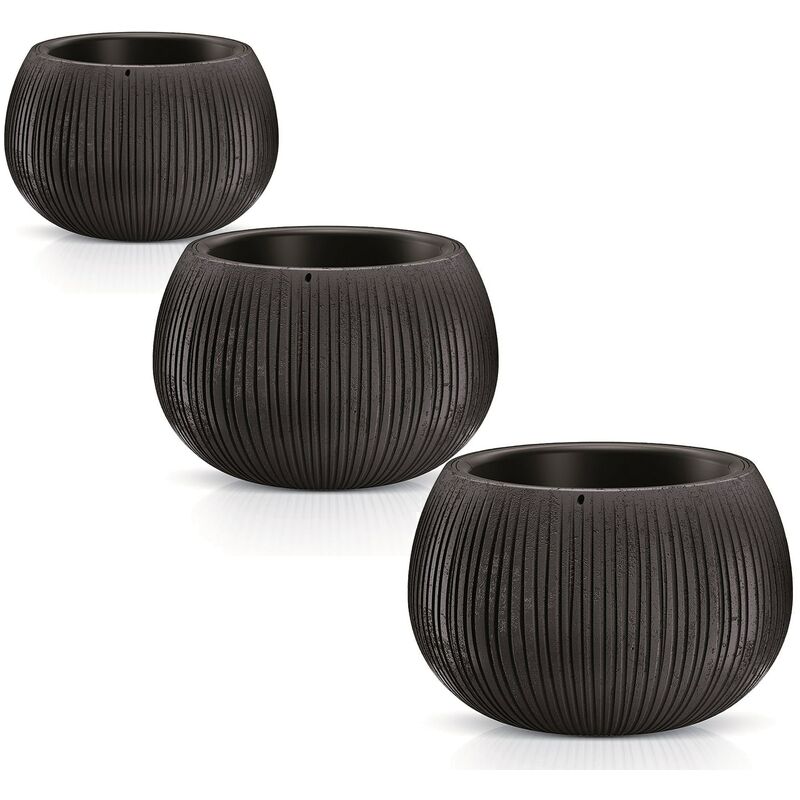 Wellhome - Pack 3 macetas Prosperplast BETON BOWL de plástico CON depósito en color Cemento negro, tamaño Set M M
Wellhome - Pack 3 macetas Prosperplast BETON BOWL de plástico CON depósito en color Cemento negro, tamaño Set M M