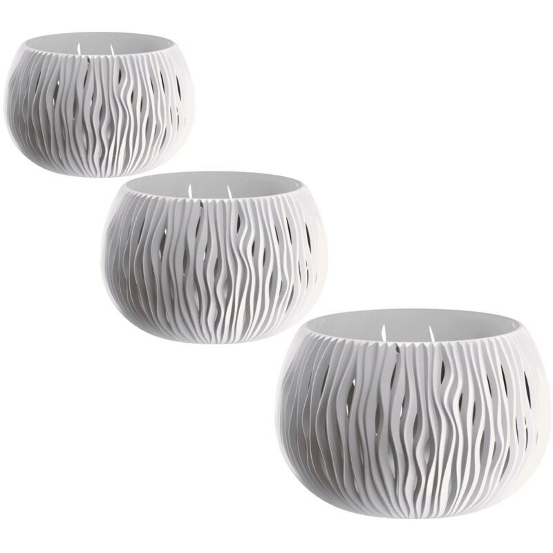 Wellhome - Pack 3 macetas Prosperplast BOWL SANDY de plástico CON depósito en color Blanco, tamaño Set S S
Wellhome - Pack 3 macetas Prosperplast BOWL SANDY de plástico CON depósito en color Blanco, tamaño Set S S