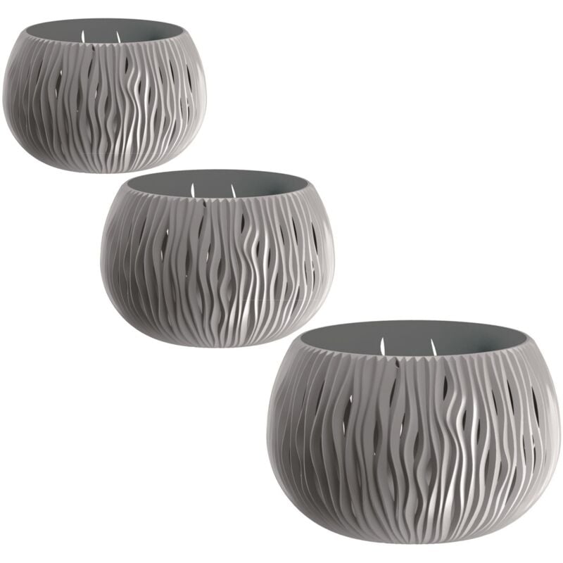 Wellhome - Pack 3 macetas Prosperplast BOWL SANDY de plástico CON depósito en color Gris piedra, tamaño Set M M
Wellhome - Pack 3 macetas Prosperplast BOWL SANDY de plástico CON depósito en color Gris piedra, tamaño Set M M