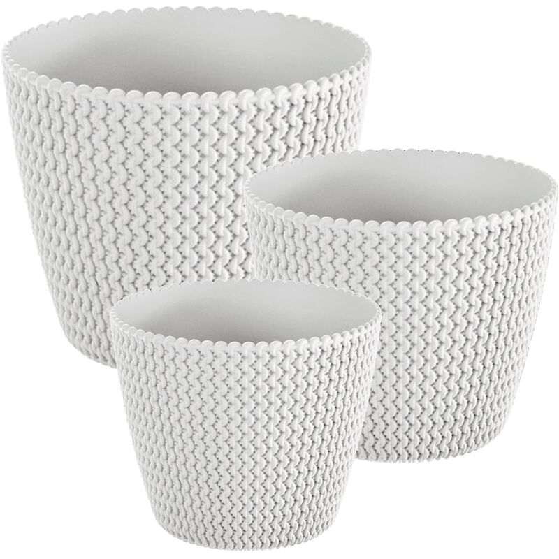Wellhome - Pack 3 macetas redondas Prosperplast (5/8/11,5 litros) Splofy de plastico en color blanco
Wellhome - Pack 3 macetas redondas Prosperplast (5/8/11,5 litros) Splofy de plastico en color blanco