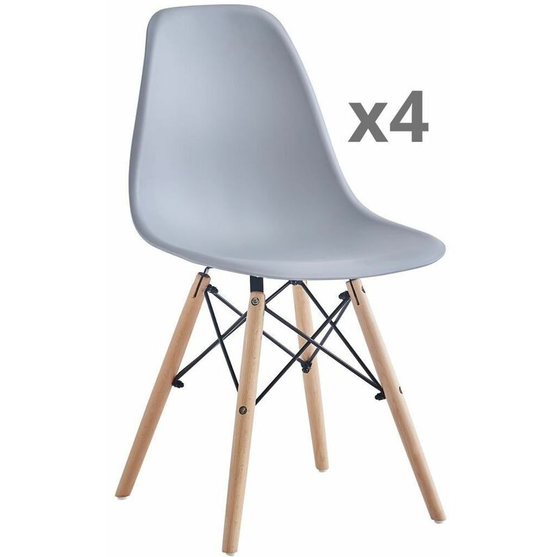 ®- Pack 4 sillas Comedor salón NÓRDICA, con Pata de Madera, respaldo ergonómico | Color: - Gris - Home Heavenly
®- Pack 4 sillas Comedor salón NÓRDICA, con Pata de Madera, respaldo ergonómico | Color: - Gris - Home Heavenly