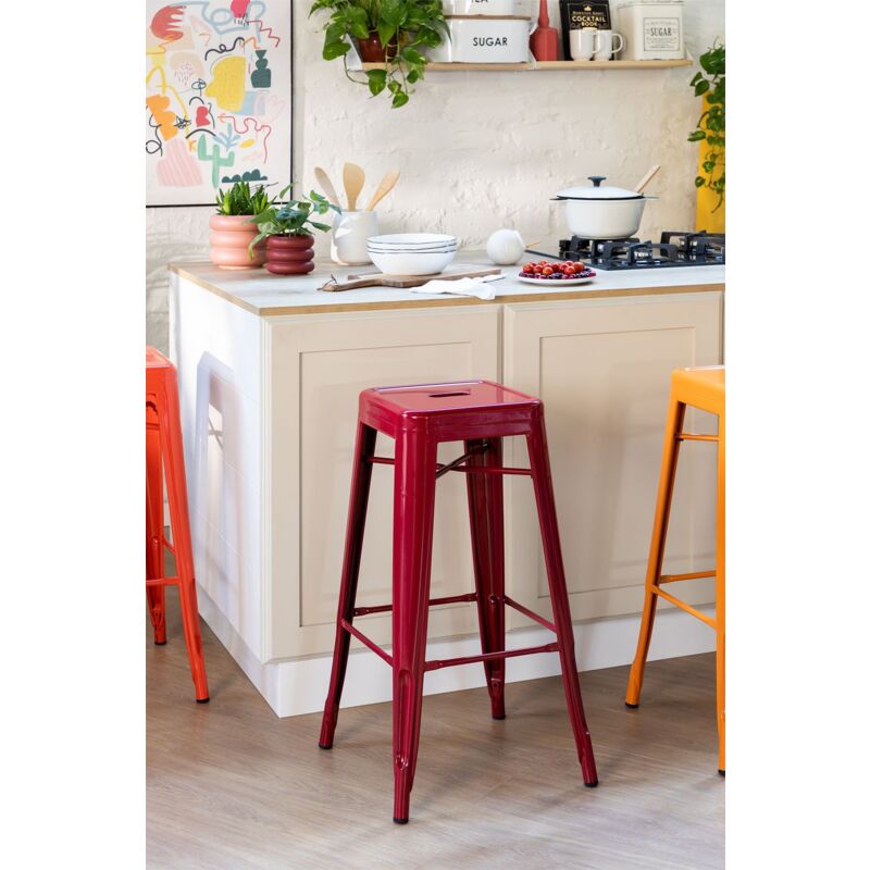 SKLUM Pack 4 Taburetes Altos LIX Comedor Cocina Bar Estilo Industrial - Rojo Burdeos
SKLUM Pack 4 Taburetes Altos LIX Comedor Cocina Bar Estilo Industrial - Rojo Burdeos