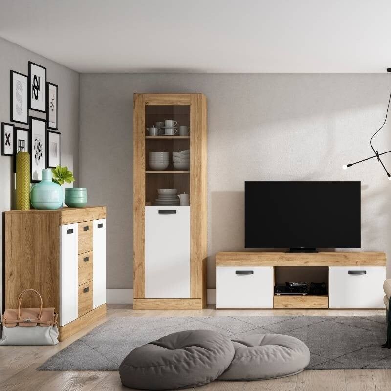 Pack Argos salón Comedor Color Blanco Mate y Naturale Moderno Muebles (Mesa TV + aparador + Vitrina)
Pack Argos salón Comedor Color Blanco Mate y Naturale Moderno Muebles (Mesa TV + aparador + Vitrina)