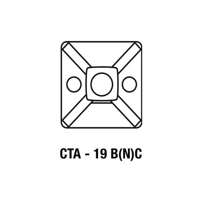 Pack Base Autoadhesiva para Bridas Scotchflex CTA 19 BC 19 x 19mm (100 un) 3M 7000092452-CC Negro. - Negro
Pack Base Autoadhesiva para Bridas Scotchflex CTA 19 BC 19 x 19mm (100 un) 3M 7000092452-CC Negro. - Negro