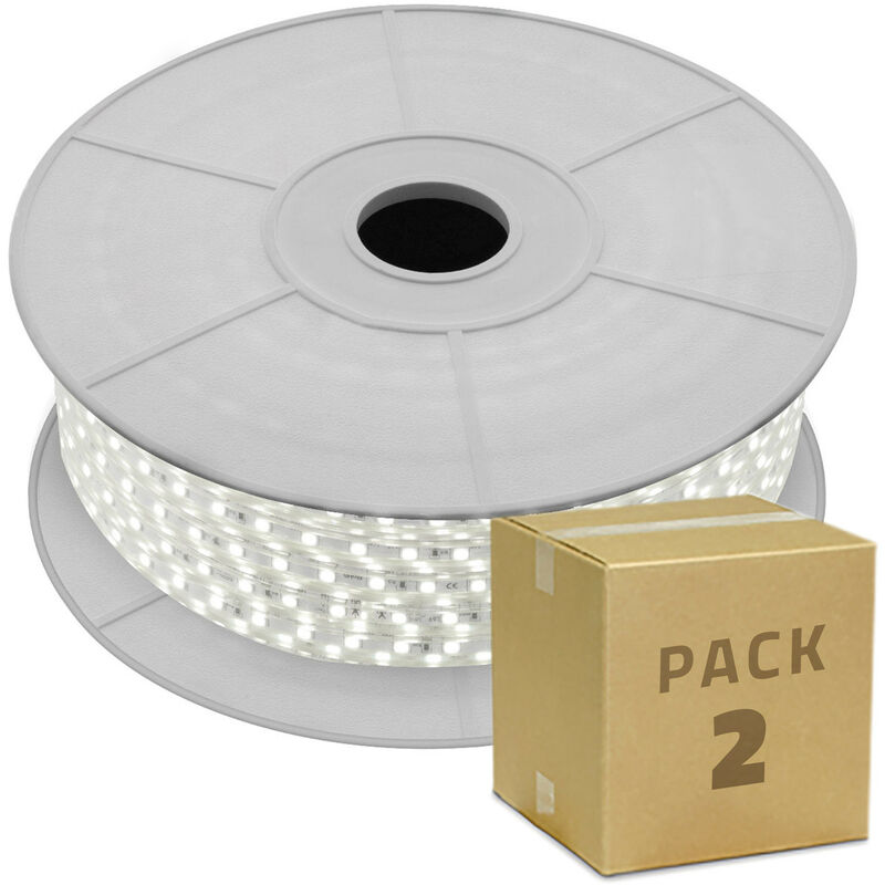 Pack Bobina de Tira LED 220V AC SMD5050 60 LED/m (2 un) IP65 Corte cada 100 cm Blanco Neutro - Blanco Neutro
Pack Bobina de Tira LED 220V AC SMD5050 60 LED/m (2 un) IP65 Corte cada 100 cm Blanco Neutro - Blanco Neutro