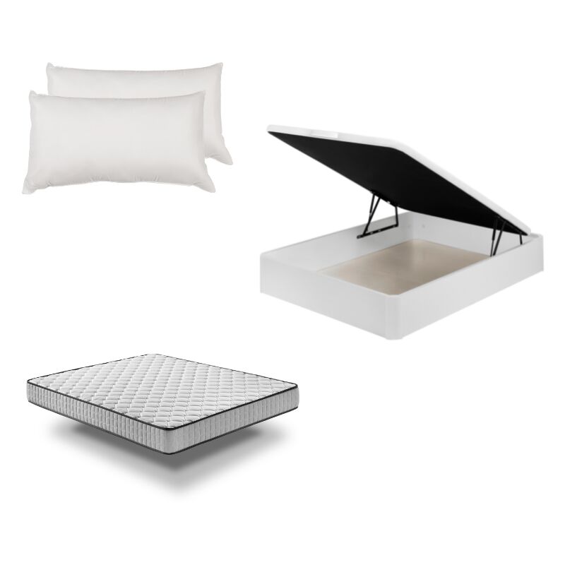 Pack: Canapé Abatible madera + colchón Pronature + almohada - 150x190 cm BLANCO Montaje Gratuito
Pack: Canapé Abatible madera + colchón Pronature + almohada - 150x190 cm BLANCO Montaje Gratuito