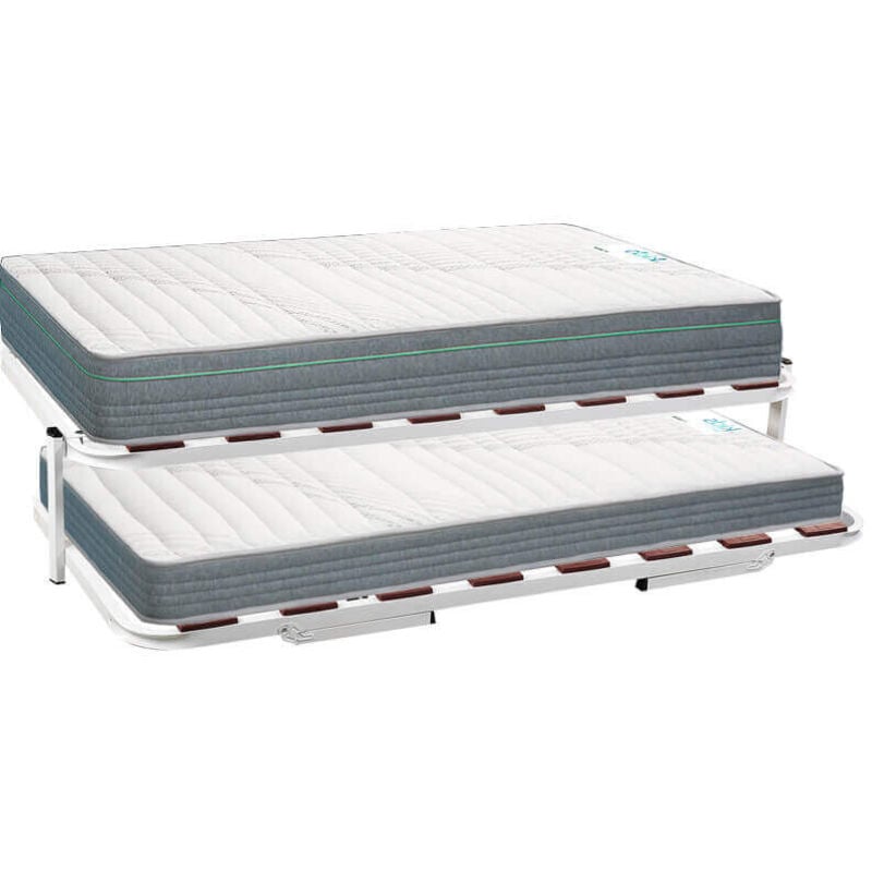 Pack Colchón y Colchoneta Hr Juvenil 20 cm/15 cm firmeza media + Conjunto Nido cama superior y inferior altura 35 cm | 80x182cm
Pack Colchón y Colchoneta Hr Juvenil 20 cm/15 cm firmeza media + Conjunto Nido cama superior y inferior altura 35 cm | 80x182cm