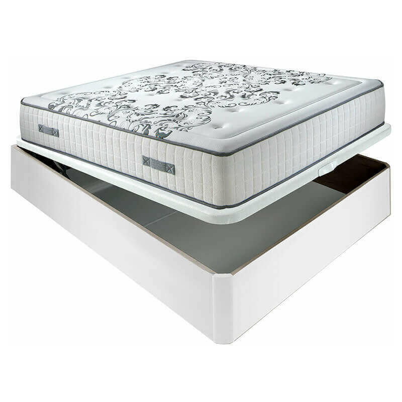 Colchón muelles ensacados Queen 28 cm acogida gradual + Canapé abatible madera 3D transpirable altura 34 cm | Blanco - 90x200cm
Colchón muelles ensacados Queen 28 cm acogida gradual + Canapé abatible madera 3D transpirable altura 34 cm | Blanco - 90x200cm