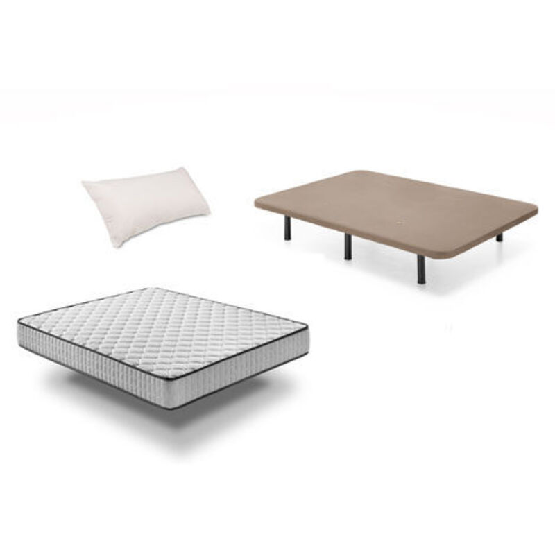 Pack Colchón Pronature Basic + Base Tapizada con patas + Almohada fibra 120x200cm
Pack Colchón Pronature Basic + Base Tapizada con patas + Almohada fibra 120x200cm