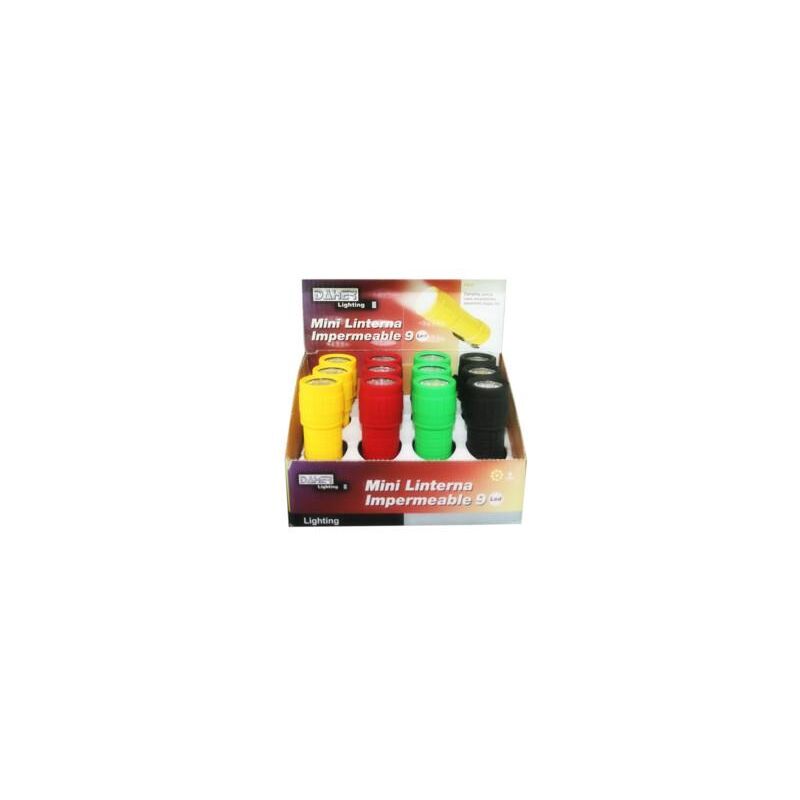 Pack de 12 uds (expositor) Mini linterna impermeable de 9 LEDs 60.363 8430552125654 - Electro Dh
Pack de 12 uds (expositor) Mini linterna impermeable de 9 LEDs 60.363 8430552125654 - Electro Dh