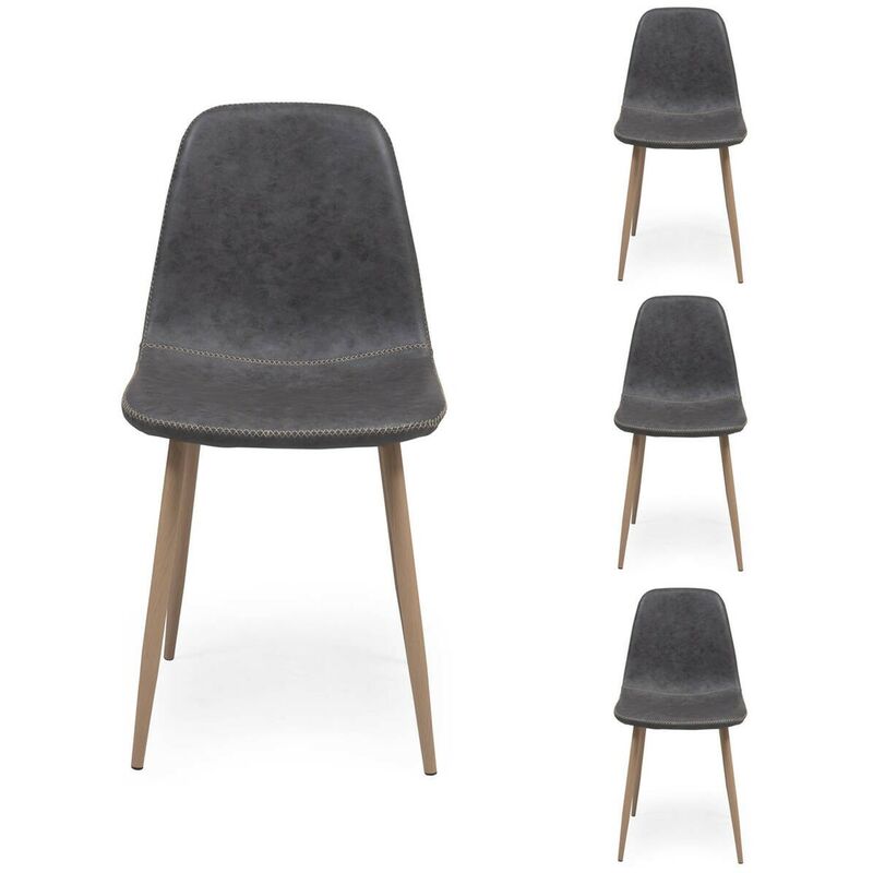 Pack de 4 sillas de comedor CAIRO ANTIQUE tapizadas en polipiel y patas de metal símil madera | MY-6 GRIS - MY-6 GRIS
Pack de 4 sillas de comedor CAIRO ANTIQUE tapizadas en polipiel y patas de metal símil madera | MY-6 GRIS - MY-6 GRIS