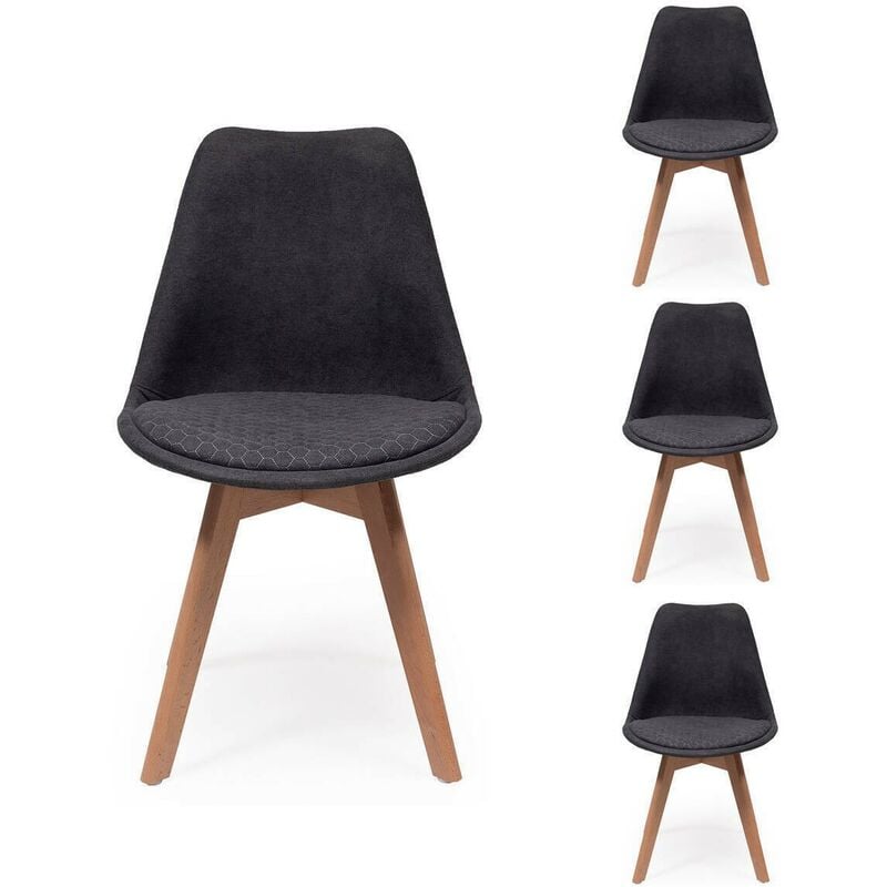 Pack de 4 sillas de comedor NEW DAY tela con asiento pespunteado rombo | GRIS OSCURO - GRIS OSCURO
Pack de 4 sillas de comedor NEW DAY tela con asiento pespunteado rombo | GRIS OSCURO - GRIS OSCURO