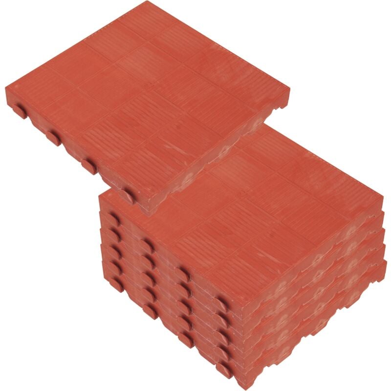 Wellhome - Pack de 6 baldosas plásticas para suelo exterior de 39x39x4,8 cm. Superficie total 0,9m² Colección COMBI - Terracota
Wellhome - Pack de 6 baldosas plásticas para suelo exterior de 39x39x4,8 cm. Superficie total 0,9m² Colección COMBI - Terracota