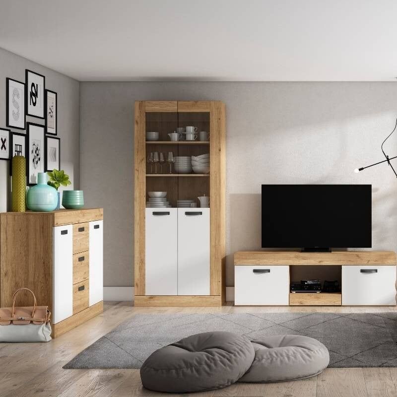 Pack Muebles salón Comedor Argos Color Blanco y Naturale Estilo Moderno (Mesa TV + aparador + Vitrina)
Pack Muebles salón Comedor Argos Color Blanco y Naturale Estilo Moderno (Mesa TV + aparador + Vitrina)