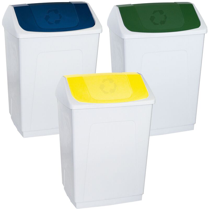 Denox - Pack reciclaje Papelera basculante: 3 contenedores de 55 litros en colores. Capacidad total 165 litros.
Denox - Pack reciclaje Papelera basculante: 3 contenedores de 55 litros en colores. Capacidad total 165 litros.