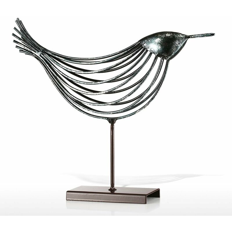 Pajaro de alambre de hierro Tooarts Escultura de metal Decoracion del hogar Escultura creativa Pajaro
Pajaro de alambre de hierro Tooarts Escultura de metal Decoracion del hogar Escultura creativa Pajaro
