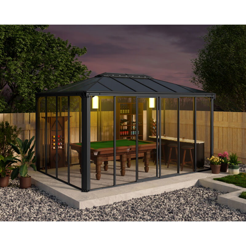 Palram - Canopia Cenador Cerrado Ledro 430X295 Gazebo De Aluminio Gris Con Vidriado De Policarbonato Bronce
Palram - Canopia Cenador Cerrado Ledro 430X295 Gazebo De Aluminio Gris Con Vidriado De Policarbonato Bronce