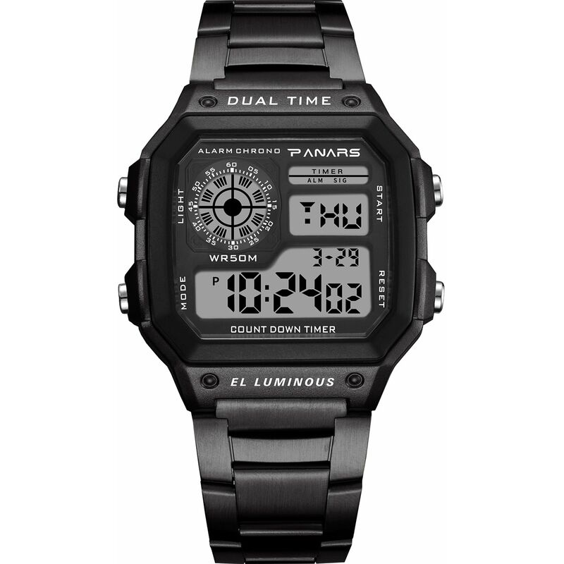 Reloj deportivo digital para hombre Modo de hora dual Relojes de negocios masculinos Fecha Semana Reloj despertador Retroiluminacion Cuenta regresiva
Reloj deportivo digital para hombre Modo de hora dual Relojes de negocios masculinos Fecha Semana Reloj despertador Retroiluminacion Cuenta regresiva