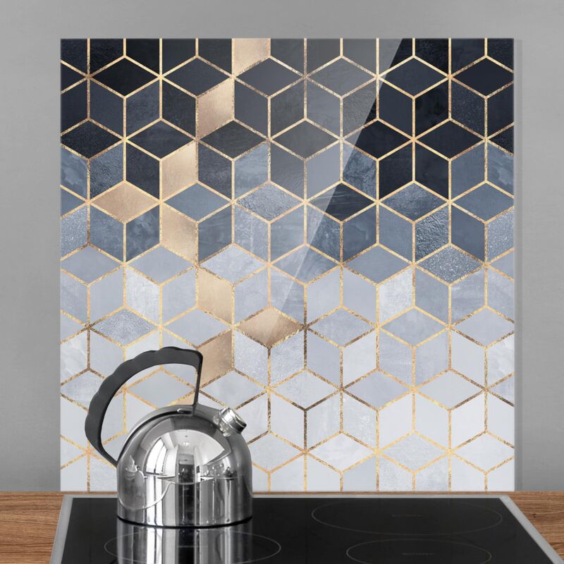 Panel antisalpicaduras de cristal - Blue White Golden Geometry - Cuadrado 1:1 Dimensión LxA: 59cm x 60cm
Panel antisalpicaduras de cristal - Blue White Golden Geometry - Cuadrado 1:1 Dimensión LxA: 59cm x 60cm