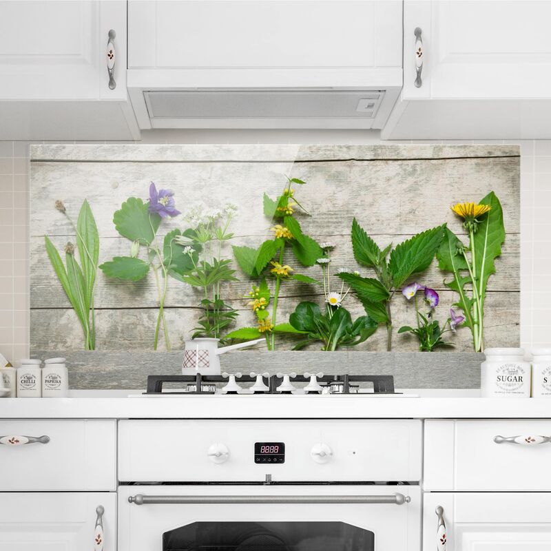 Panel antisalpicaduras de cristal - Medicinal And Wild Herbs - Horizontal 1:2 Dimensión LxA: 40cm x 80cm
Panel antisalpicaduras de cristal - Medicinal And Wild Herbs - Horizontal 1:2 Dimensión LxA: 40cm x 80cm
