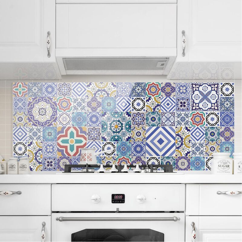 Panel antisalpicaduras de cristal - Mirror Tiles - Elaborate Portuguese Tiles - Panorámico Dimensión LxA: 50cm x 125cm
Panel antisalpicaduras de cristal - Mirror Tiles - Elaborate Portuguese Tiles - Panorámico Dimensión LxA: 50cm x 125cm