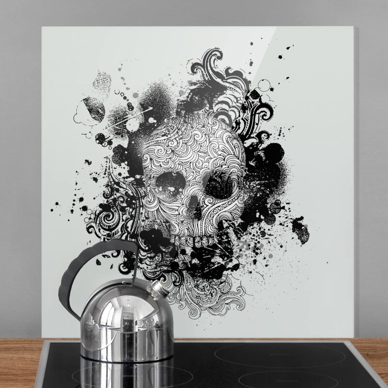 Panel antisalpicaduras de cristal - Scull - Cuadrado 1:1 Dimensión LxA: 59cm x 60cm
Panel antisalpicaduras de cristal - Scull - Cuadrado 1:1 Dimensión LxA: 59cm x 60cm
