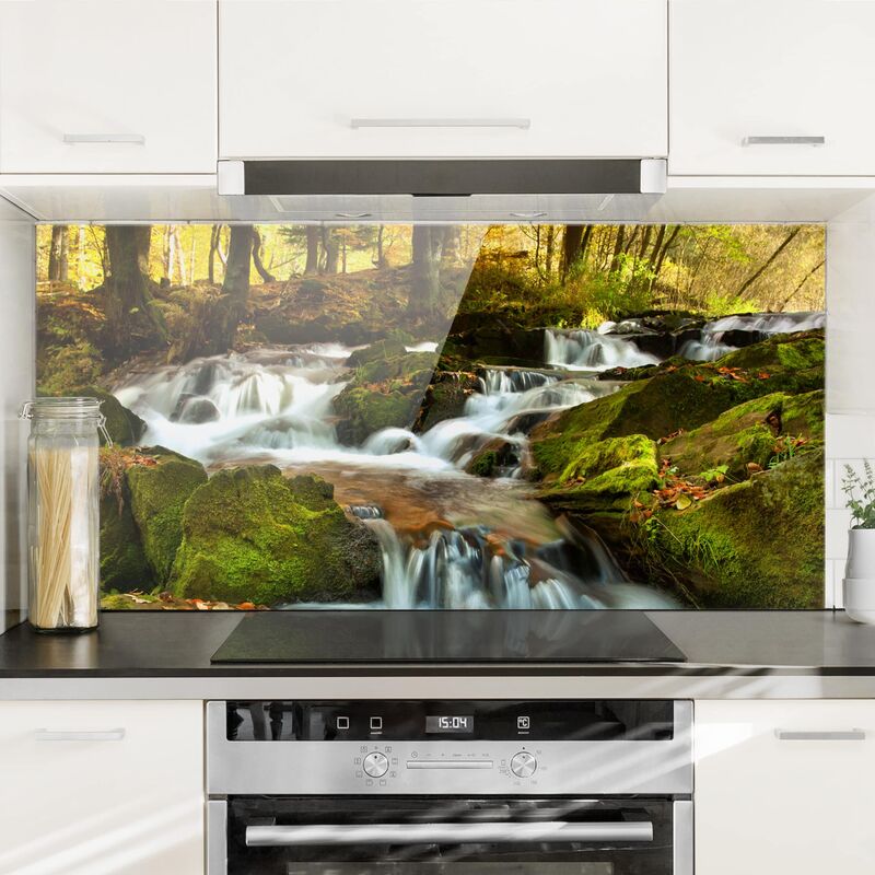 Panel antisalpicaduras de cristal - Waterfall Autumnal Forest - Horizontal 1:2 Dimensión LxA: 59cm x 120cm
Panel antisalpicaduras de cristal - Waterfall Autumnal Forest - Horizontal 1:2 Dimensión LxA: 59cm x 120cm