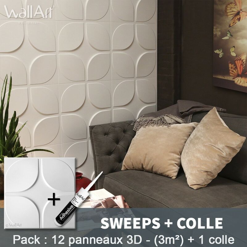 Wallart 3d - Paneles decorativos 3D Sweeps Panel de pared + Pegamento WallArt
Wallart 3d - Paneles decorativos 3D Sweeps Panel de pared + Pegamento WallArt