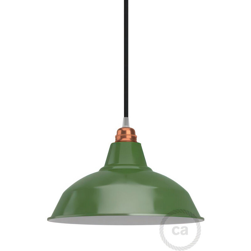 Creative Cables - Pantalla Bistrot de metal esmaltado con casquillo E27, diámetro 30cm | Verde - Verde
Creative Cables - Pantalla Bistrot de metal esmaltado con casquillo E27, diámetro 30cm | Verde - Verde