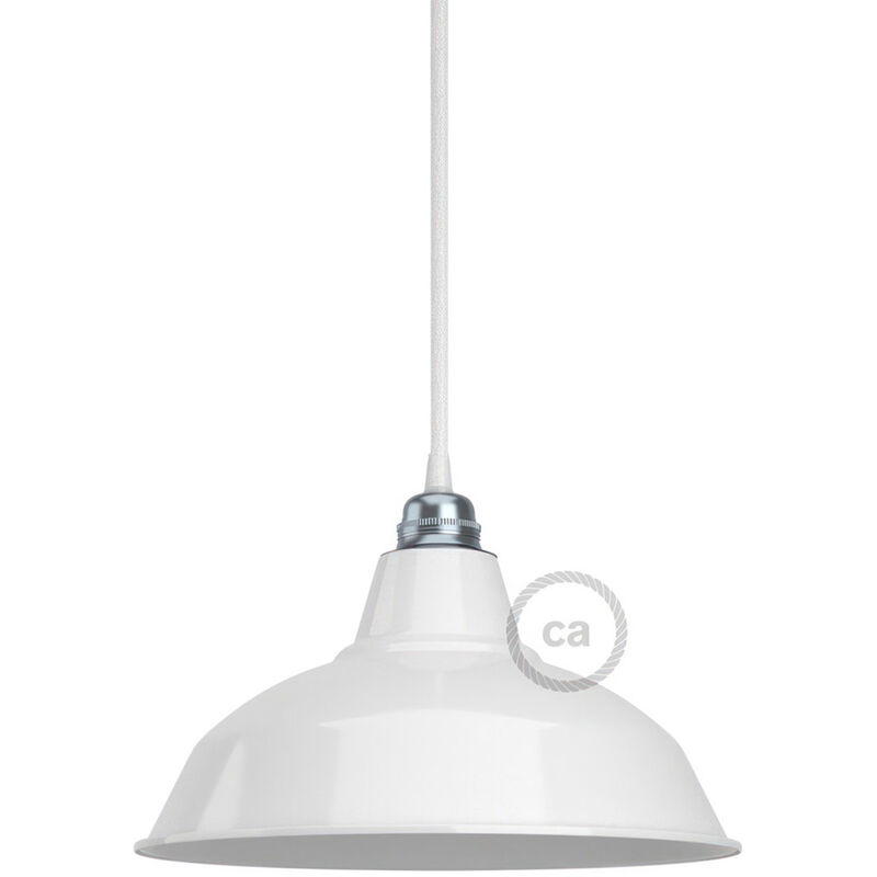 Creative Cables - Pantalla Bistrot de metal esmaltado con casquillo E27, diámetro 30cm | Blanco - Blanco
Creative Cables - Pantalla Bistrot de metal esmaltado con casquillo E27, diámetro 30cm | Blanco - Blanco