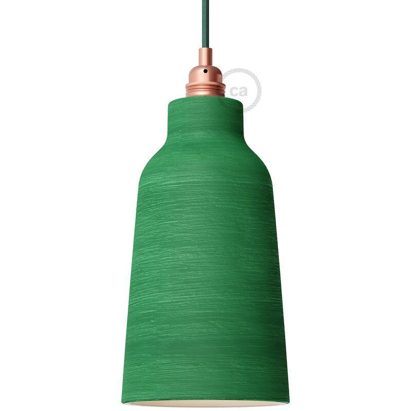 Creative Cables - Pantalla Botella de cerámica, colección Materia - Fabricado en Italia | Evergreen rayado - Blanco - Evergreen rayado - Blanco
Creative Cables - Pantalla Botella de cerámica, colección Materia - Fabricado en Italia | Evergreen rayado - Blanco - Evergreen rayado - Blanco