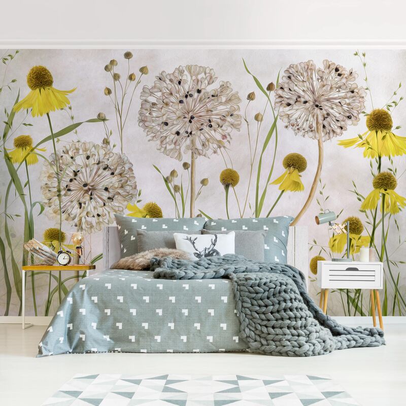 Papel pintado adhesivo - Allium And Helenium Illustration - Mural apaisado Dimensión LxA: 290cm x 432cm
Papel pintado adhesivo - Allium And Helenium Illustration - Mural apaisado Dimensión LxA: 290cm x 432cm