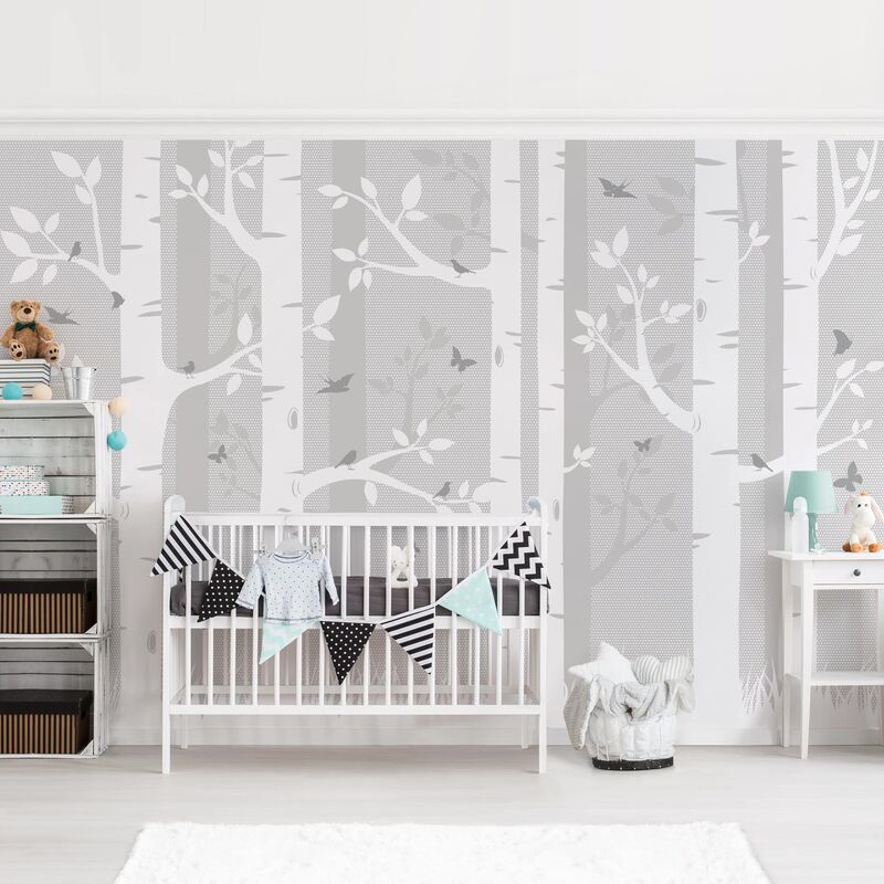 Papel pintado adhesivo - Birch Forest With Butterflies And Birds - Mural apaisado Dimensión LxA: 290cm x 432cm
Papel pintado adhesivo - Birch Forest With Butterflies And Birds - Mural apaisado Dimensión LxA: 290cm x 432cm