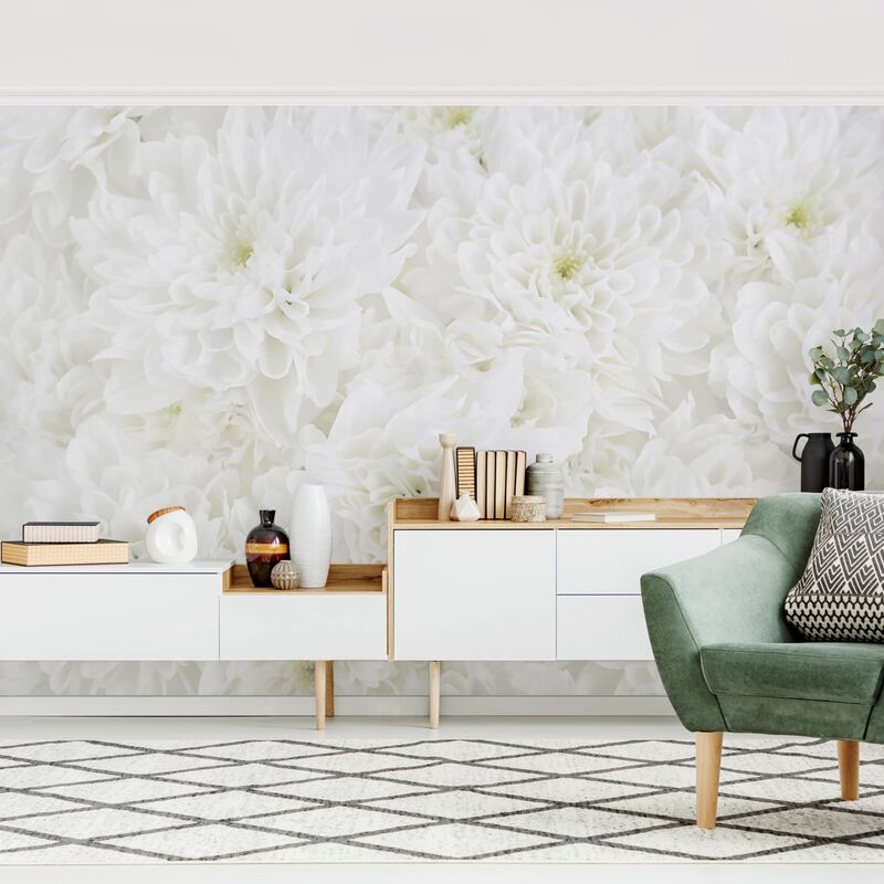 Papel pintado adhesivo - Dahlias Floral Paradise In White - Mural apaisado Dimensión LxA: 255cm x 384cm
Papel pintado adhesivo - Dahlias Floral Paradise In White - Mural apaisado Dimensión LxA: 255cm x 384cm