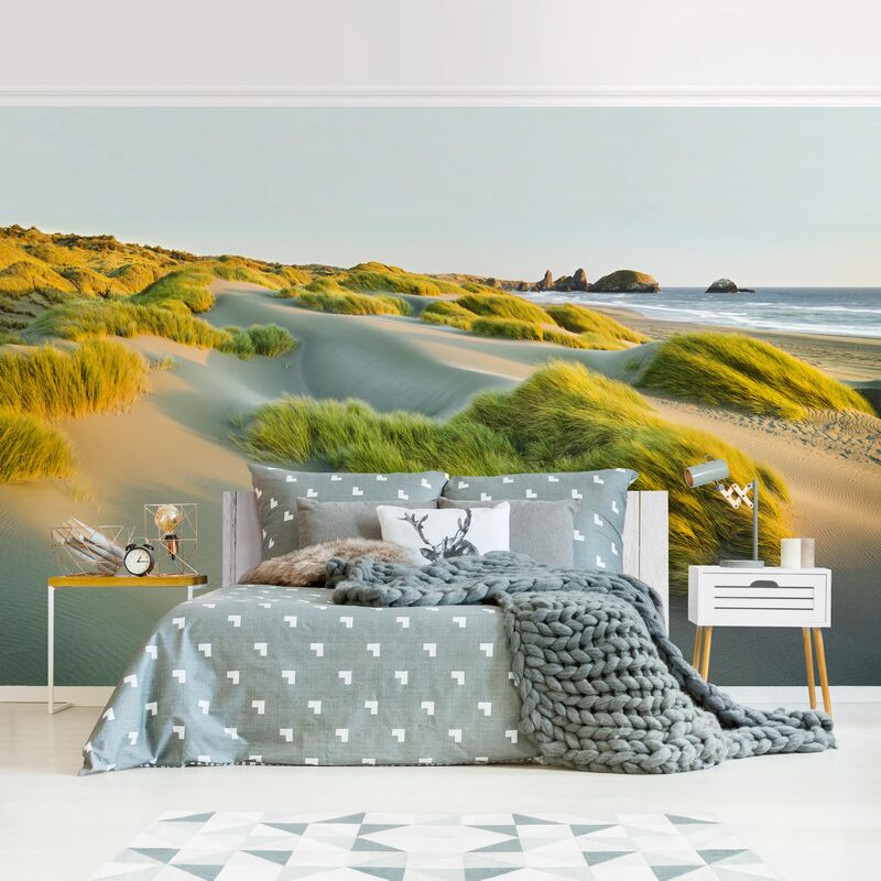 Papel pintado adhesivo - Dunes And Grasses At The Sea - Mural apaisado Dimensión LxA: 255cm x 384cm 
Papel pintado adhesivo - Dunes And Grasses At The Sea - Mural apaisado Dimensión LxA: 255cm x 384cm