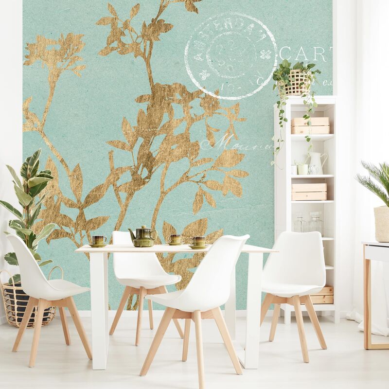 Papel pintado adhesivo - Golden Leaves On Turquoise I - Mural cuadrado Dimensión LxA: 240cm x 240cm
Papel pintado adhesivo - Golden Leaves On Turquoise I - Mural cuadrado Dimensión LxA: 240cm x 240cm