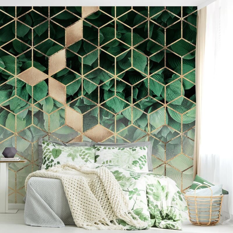 Papel pintado adhesivo - Green Leaves Golden Geometry - Mural cuadrado Dimensión LxA: 288cm x 288cm
Papel pintado adhesivo - Green Leaves Golden Geometry - Mural cuadrado Dimensión LxA: 288cm x 288cm