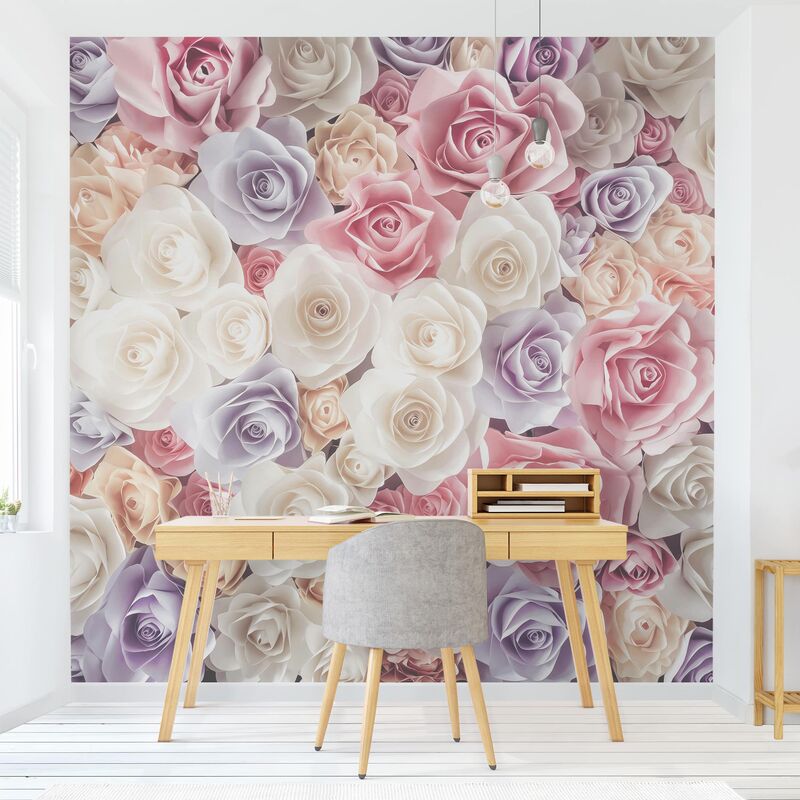 Papel pintado adhesivo - Pastel Paper Art Roses - Mural cuadrado Dimensión LxA: 336cm x 336cm
Papel pintado adhesivo - Pastel Paper Art Roses - Mural cuadrado Dimensión LxA: 336cm x 336cm